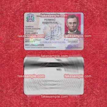 Oman Residence Card Fake Template