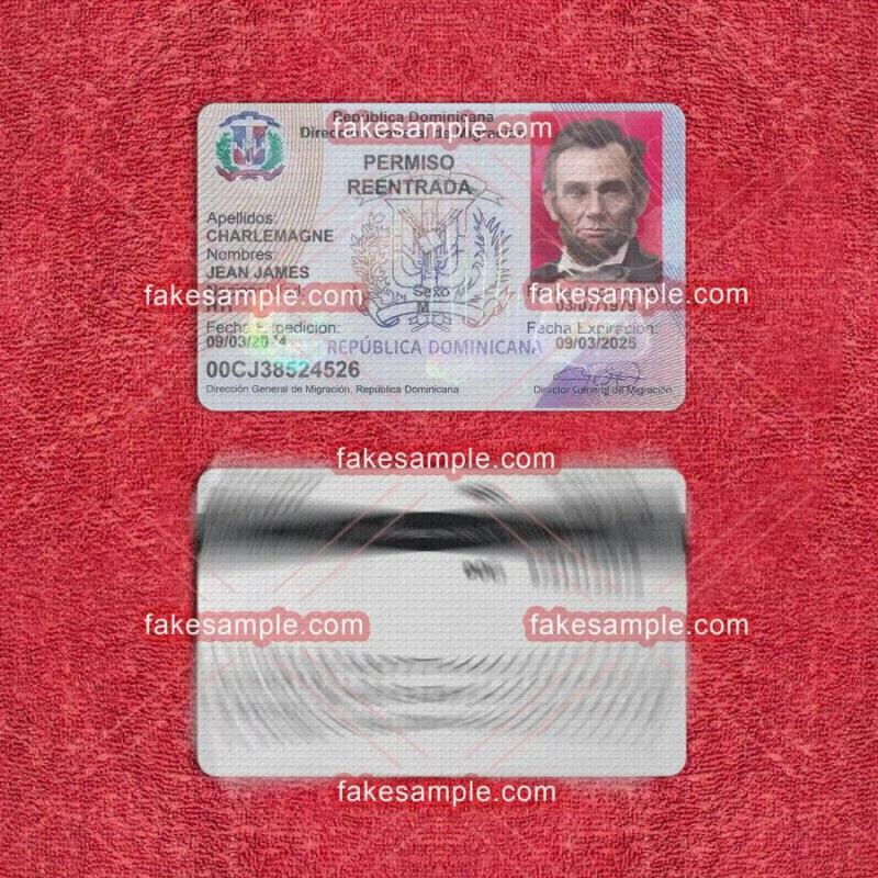 Oman Residence Card Fake Template